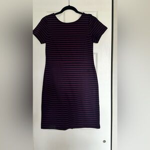 Banana Republic Womens blue With red Stripes Dress Size 6 petite